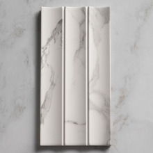 Teemo Matt Flute Statuario Marble Look Porcelain Tile